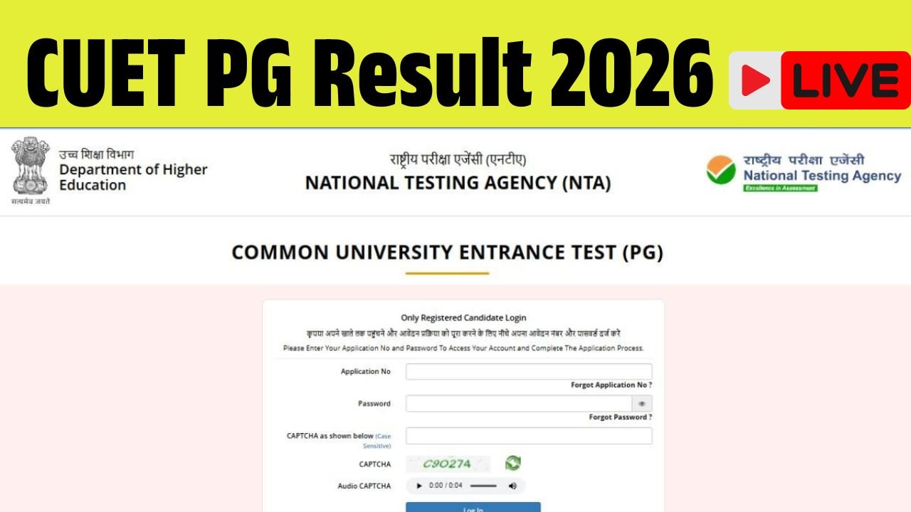 NTA CUET PG Exam 2026 Result Out
