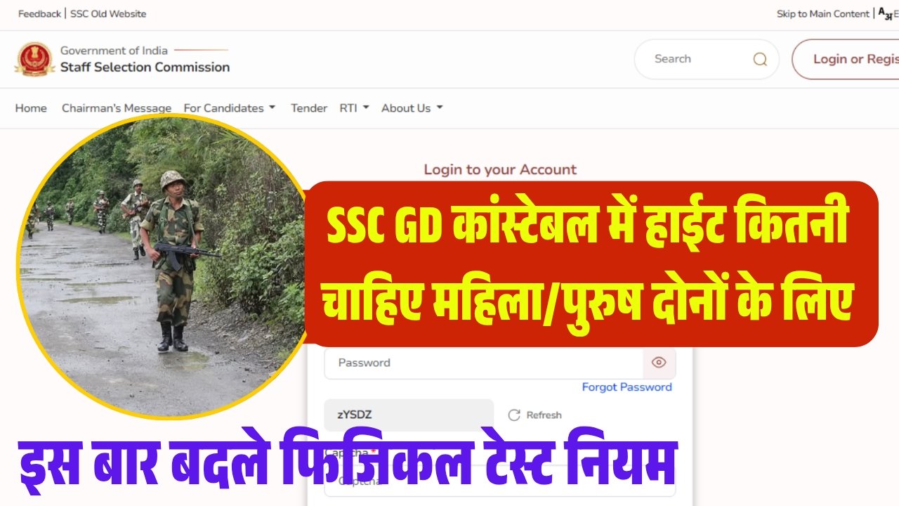 SSC GD Me Kitani Hight Chahiye 2026