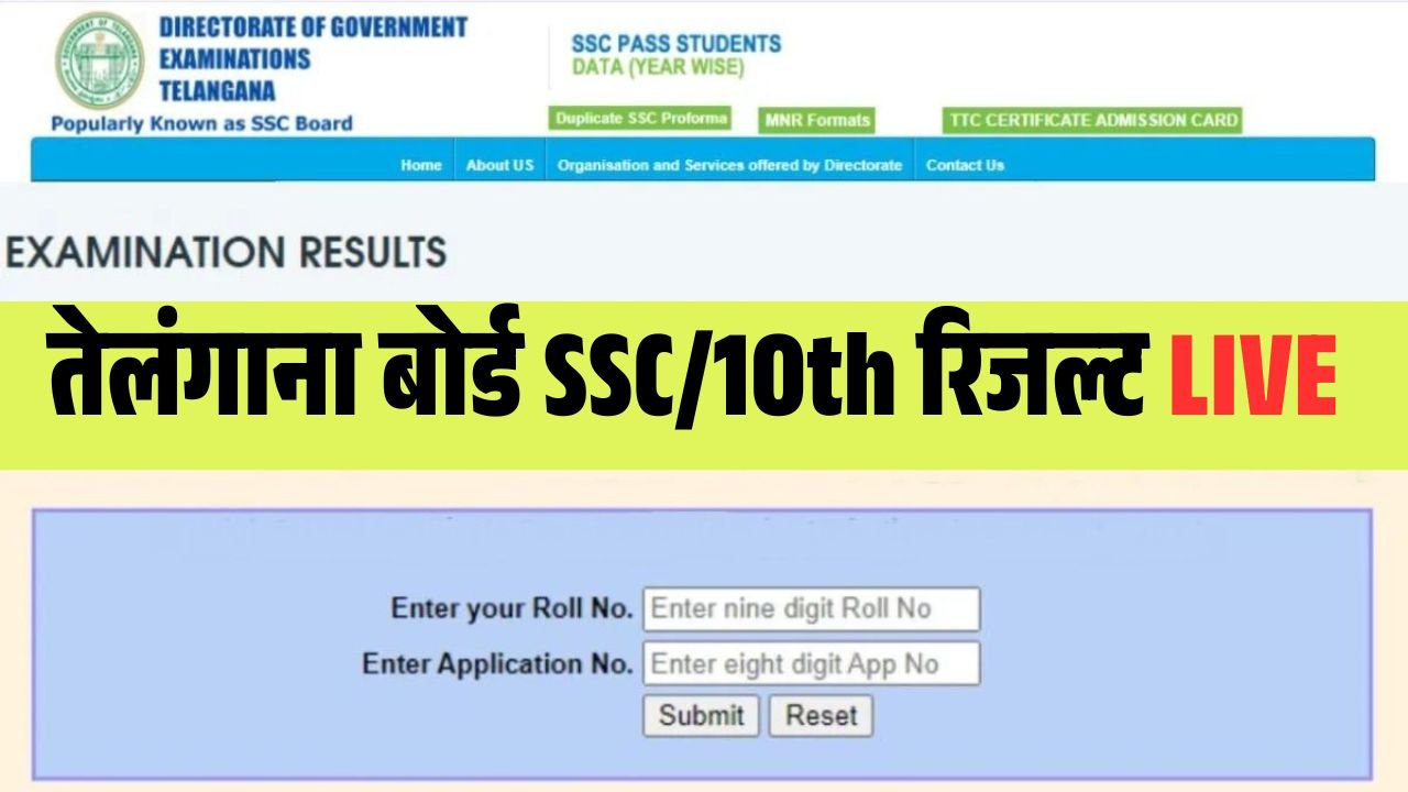 BSE Telangana Board Result 2026