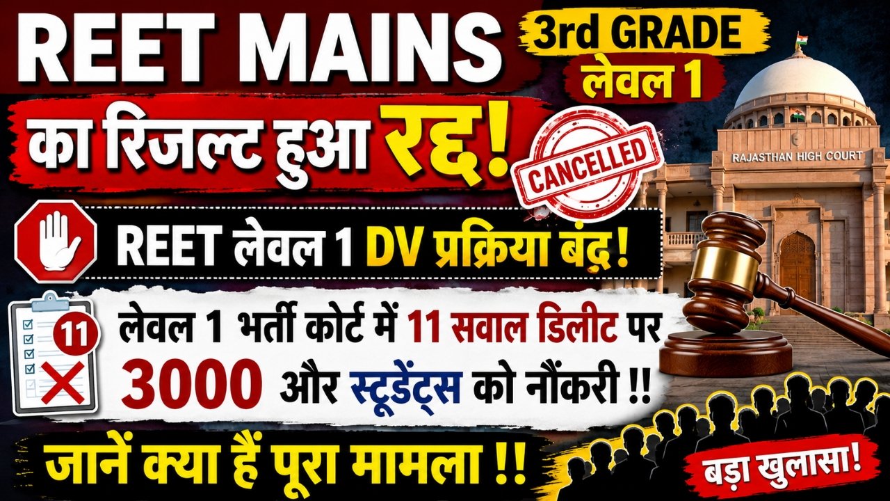 REET Mains 3rd Grade Level 1 2026 Court Case